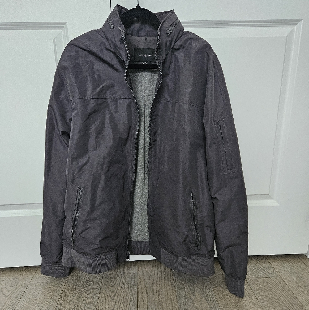 Banana Republic Charcoal Windbreaker Jacket